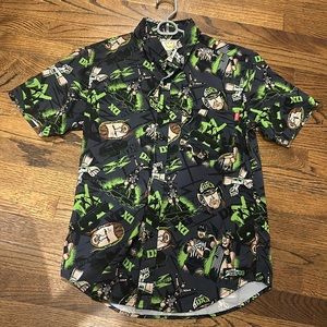 D-generation X WWE rsvlt button up shirt